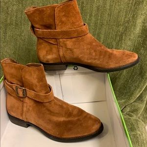 Sam Edelman suede Malone boots- rust color